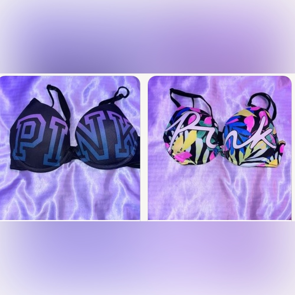 ⚠️LAST 8 WEEKS TO PURCHASE— 2 PINK wear everywhere push up bra🖤